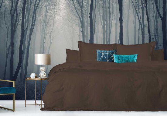 Elegance Dekbedovertrek - Uni Percal katoen - Taupe - 200x200/220 - Met Bies