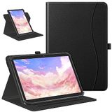 Fintie Universele roterende hoes voor 9 10 10,1 inch tablet - 360 graden draaibare slimme beschermende standaardhoes met zak compatibel met 9" - 10,9" touchscreen tablet (zwart)