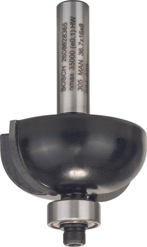 Bosch Halfrondprofielfrees 8 mm - R1 12 mm - D 36,7 mm - L 16 mm - G 58 mm