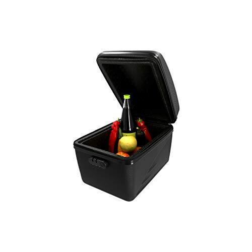 Fischer Geïsoleerde bagagedragerbox, houdt levensmiddelen warm of koud, inhoud 16 liter, draagkracht 10 kg, eenvoudige montage en demontage op de bagagedrager