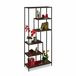 Relaxdays Bibliothèque Industrielle - 6 Étagères - Bois - Métal - 186 x 78 x 33 cm - Vintage