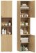 HOMCOM meuble de salle de bain avec 2 portes, étagères réglables et compartiments ouverts