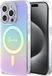 Guess Faceted Mirror Housse arrière irisée pour Apple iPhone 15 Pro - Violet