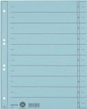 Leitz Staffeltabblad Karton - Beschrijfbare Tabs, 2/4-rings - Voor Ordners en Ringbanden - Lichtblauw