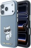 Karl Lagerfeld Backcase hoesje Kunstleer Lichtblauw Geschikt voor Apple iPhone 17 Pro
