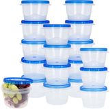 Color Baby lot de 3 boîtes de conservation alimentaire en plastique, 550 ml, coloré, rond, bouchon à vis