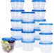 Color Baby lot de 3 boîtes de conservation alimentaire en plastique, 550 ml, coloré, rond, bouchon à vis