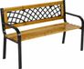 Lesliliving Tuinbank York 118x50x74 cm metaal zwart