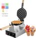 Vevor Wafelmaker Bubble Wafelijzer Eierwafel 1400W Zilver RVS