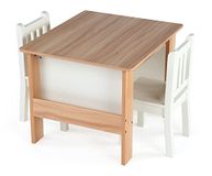Humble Crew Journey houten tafel en 2 stoelen met boekopberger, Naturel/Hout