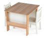 Humble Crew Journey houten tafel en 2 stoelen met boekopberger, Naturel/Hout