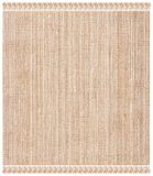 Safavieh Natuurvezeltapijt voor woonkamer, eetkamer, slaapkamer - natuurlijke vezelcollectie, korte pool, natuurlijk, 122 x 122 cm