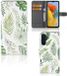B2Ctelecom Samsung Galaxy M14 Hoesje Book Case Kunstleer/Siliconen/TPU Bladeren