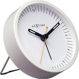NeXtime Small Tafelwekker Metaal Wit Stil 9x9x7.5 cm