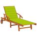 VidaXL Lounge Tuinstoel Gecapitonneerde Zitting Acaciahout Groen