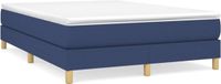 vidaXL Boxspring Bed Stof Blauw 140x200 cm