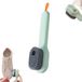Multifonctionnel Brosse de nettoyage - 17 Cm Long - Soies douces - Vert - Plastique