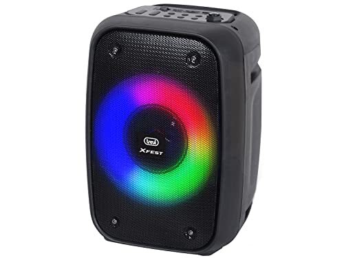 Trevi XF 150 KB luidspreker 15 W met karaoke, MP3, USB, Micro SD, Bluetooth, TWS-functie, dynamische microfoon, oplaadbare batterij