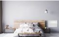 Oceanic Rubis Chauffage céramique 1000W Radiateur mural électrique Inertie céramique Blanc mat 45x60x12cm