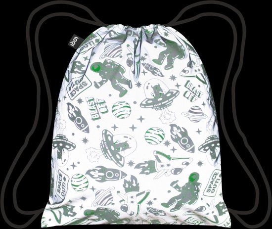 LOQI Backpack - Space Out Reflective Mini - Unisex - Polyester - Silver