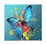 Homemania Muurfoto, vlinders, dieren, voor woonkamer, slaapkamer, meerkleurig, 60 x 3 x 60 cm, HM20KNV60 x 60 – 42, polyester, hout