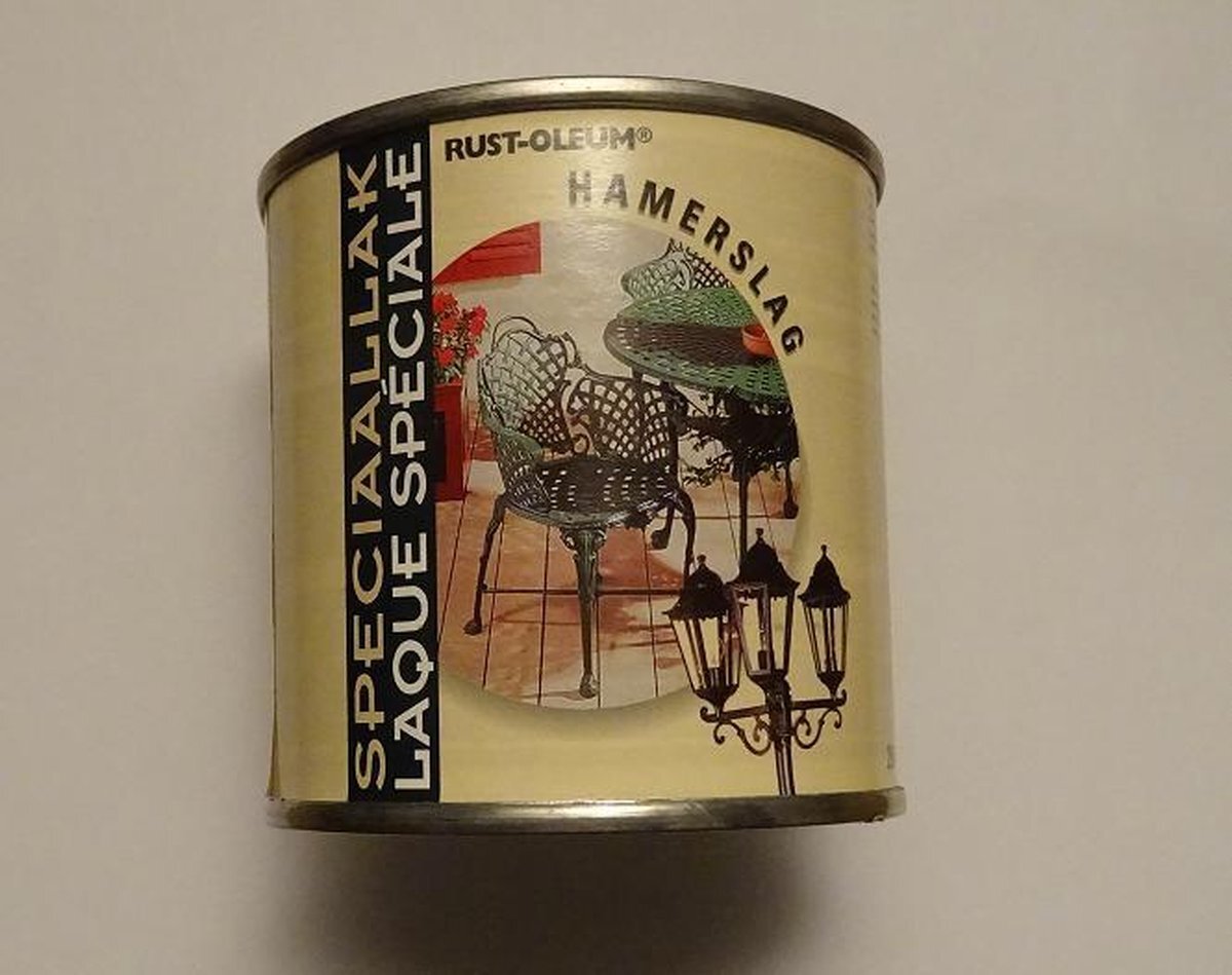 Rust-oleum Hamerslag verf rood 250ml.