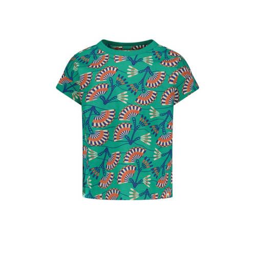 The New Chapter T-shirt met all over print groen/blauw/rood