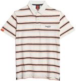 Superdry Lightweight Stripe Korte Mouw Poloshirt Wit 3XL Man