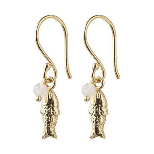 A Beautiful Story oorbellen Freedom Fish Moonstone