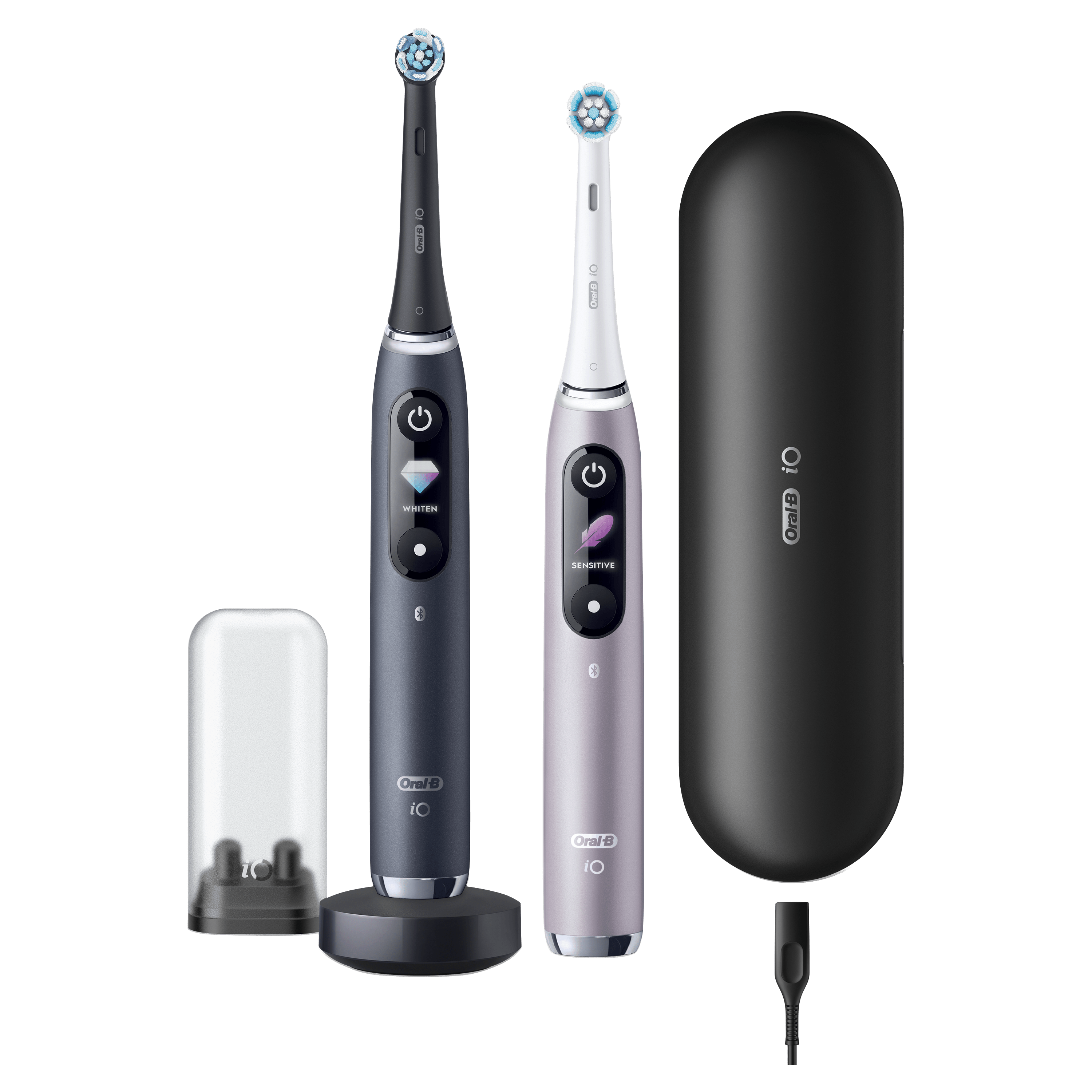 Oral-B iO Series 9 Oral-B Special Edition iO - 9 - Roze en Zwart Elektrische Tandenborstel,Duopack zwart, zilver / duo pack