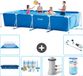 Intex Rectangular Frame Pool - 450 x 220 x 84 cm - Blue
