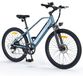 MileTrail - Vélo de montagne électrique - Moteur 250W - Batterie lithium 36V 13Ah - 25 km/h - Fourche à suspension - 7 vitesses - Freins à disque - Bleu