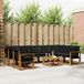 vidaXL Hoek loungeset 9 zitplekken Acacia hout Naturel et noir