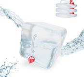 Relaxdays Opvouwbare jerrycan - set van 4 - 15 l - met kraan