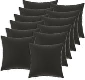 vidaXL Kussensloop 12 stuks HEERLEN Zwart 40 x 40 cm Polyester