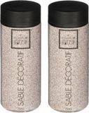 Atmosphera 2x decoratie zand - beige - 750 gram