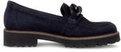 Gabor Loafers 4013.01 Blauw Suède Blokhak Ronde Neus