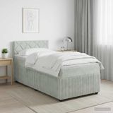 Maison Exclusive - Lit Boxspring avec matelas gris clair 90 x 200 cm velours
