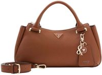 GUESS Evie Triple Compartment Satchel Bag Cognac