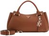 GUESS Evie Triple Compartment Satchel Bag Cognac