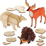 Baker Ross AX196 Jungle Dieren Van Hout - 5 Stuks