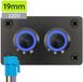 ProRide Interrupteur à bouton-poussoir métallique 220V OFF-(ON) - Panneau encastré double - 19mm - IP67 - Indicateur LED Bleu