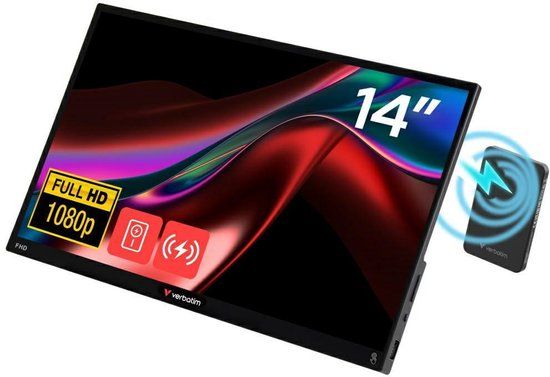 Verbatim 14" FHD Touchscreen Portable Monitor met 5000mAh Powerbank