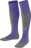 FALKE Active Ski warm dik wol functioneel materiaal skisokken kinderen purper - maat 23-26