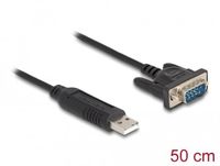 Delock USB 2.0 to serial RS-232 adapter D-Sub 9 male with compact connector housing 50 cm FTDI