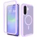 Selected by GSMpunt.nl Samsung Hoesje met Ingebouwde Screenprotector Geschikt voor Samsung Galaxy A37 / A36 / A56 - Compatibel met MagSafe / Qi2 - Full Protect - Schokbestendige Beschermhoes - Case Matte Paars