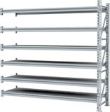 Povag Aanbouwmodel stellingkast - 6 legniveaus - 200x210,5x60 cm - Gegalvaniseerd staal - 450 kg per legniveau