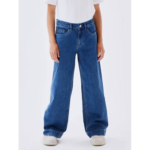 NAME IT KIDS wide leg jeans NKFROSE medium blue denim