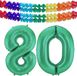 Folat Verjaardag Leeftijd folieballon - 80 jaar - groen - 86 cm
