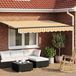 vidaXL Handbediende luifel met LED's Geel, Wit, Anthraciet 3,5 x 2 m